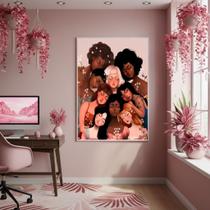 Quadro Decorativo Sororidade 70x50cm Mold Preta