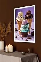 Quadro Decorativo Sorveteria Sorvetes - 70X50Cm Quadro Decorativo Sorveteria Sorvetes - 70X50Cm