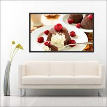 Quadro Decorativo Sorveterias Sorvete Gourmet Com Moldura TT09 Quadro Decorativo Sorveterias Sorvete Gourmet Com Moldura TT09