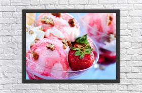 Quadro Decorativo Sorveterias Sorvete Gourmet Restaurantes Decorações Com Moldura Quadro Decorativo Sorveterias Sorvete Gourmet Restaurantes Decorações Com Moldura