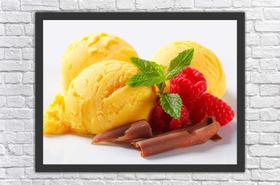 Quadro Decorativo Sorveterias Sorvete Gourmet Restaurantes Decorações Com Moldura
