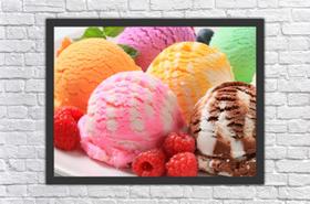 Quadro Decorativo Sorveterias Sorvete Gourmet Restaurantes Decorações Com Moldura Quadro Decorativo Sorveterias Sorvete Gourmet Restaurantes Decorações Com Moldura