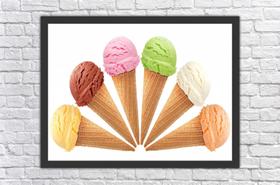Quadro Decorativo Sorveterias Sorvete Gourmet Restaurantes Decorações Com Moldura Quadro Decorativo Sorveterias Sorvete Gourmet Restaurantes Decorações Com Moldura