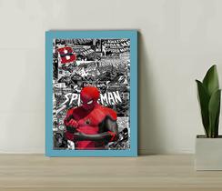 Quadro Decorativo Spider-Man Paper + Vidro 33x25 Sala Quarto Quadro Decorativo Spider-Man Paper + Vidro 33x25 Sala Quarto