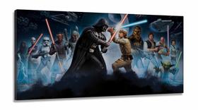 Quadro Decorativo Star Wars Aem Tecido Canvas 130x60