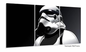 Quadro Decorativo Star Wars Com Tela Em Tecido 120x60 3 peças Quadro Decorativo Star Wars Com Tela Em Tecido 120x60 3 peças