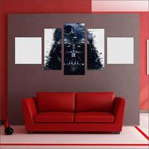 Quadro Decorativo Star Wars Darth Vader Mosaico 5 Peças GG15