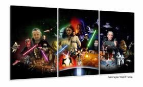 Quadro Decorativo Star Wars E 3 peças 120x60 cm em tecido Quadro Decorativo Star Wars E 3 peças 120x60 cm em tecido