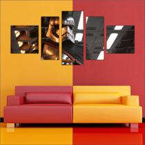 Quadro Decorativo Star Wars Mosaico 5 Peças GG9
