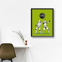 Quadro Decorativo Stormtrooper Dance 33X24Cm - Com Vidro