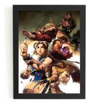 Quadro Decorativo Street Fighter Game Arte Poster Moldura Quadro Decorativo Street Fighter Game Arte Poster Moldura