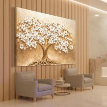 Quadro decorativo suas flores brancas