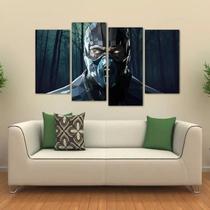 Quadro Decorativo Sub Zero Mosaico Sala Em Tecido 4 Peças 1