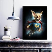 Quadro Decorativo Super Chihuahua 24x18cm - com vidro