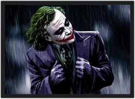 Quadro Decorativo Super Heróis Coringa Joker Com Moldura