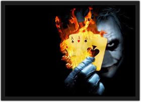 Quadro Decorativo Super Heróis Coringa Joker Com Moldura