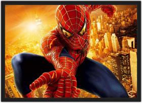 Quadro Decorativo Super Heróis Homem Aranha Com Moldura
