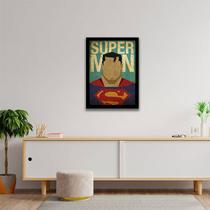 Quadro Decorativo Super Man Vintage 45x34cm Quadro Decorativo Super Man Vintage 45x34cm