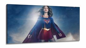 Quadro decorativo SuperGirl com Tela em Tecido Canvas 130x60 Quadro decorativo SuperGirl com Tela em Tecido Canvas 130x60