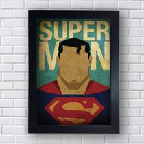 Quadro Decorativo Superman Com Moldura 20x30cm