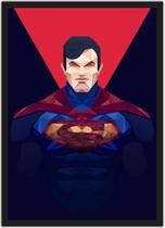 Quadro Decorativo Superman Heróis Geek Decorações Com Moldura G05 - Vital Quadros