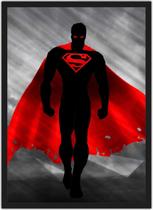 Quadro Decorativo Superman Heróis Geek Decorações Com Moldura G08