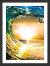 Quadro Decorativo Surf Surfista Mar Onda Praia Salas Decorações Com Moldura