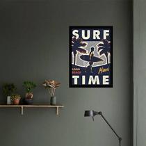 Quadro Decorativo Surf Time 45x34cm