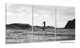 Quadro Decorativo Surfing Praia Onda 120x60 3 peças