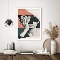 Quadro Decorativo Surrealismo Mulher Borboleta - 70x50cm Quadro Decorativo Surrealismo Mulher Borboleta - 70x50cm