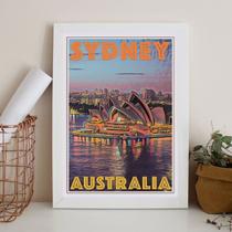 Quadro Decorativo Sydney - Austrália 24x18cm - com vidro Quadro Decorativo Sydney - Austrália 24x18cm - com vidro