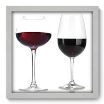 Quadro Decorativo - Taças de Vinho - 33cm x 33cm - 067qdcb Quadro Decorativo - Taças de Vinho - 33cm x 33cm - 067qdcb