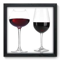 Quadro Decorativo - Taças de Vinho - 33cm x 33cm - 067qdcp Quadro Decorativo - Taças de Vinho - 33cm x 33cm - 067qdcp