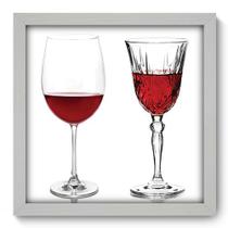 Quadro Decorativo - Taças de Vinho - 33cm x 33cm - 069qdcb