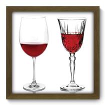Quadro Decorativo - Taças de Vinho - 33cm x 33cm - 069qdcm Quadro Decorativo - Taças de Vinho - 33cm x 33cm - 069qdcm