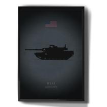 Quadro Decorativo Tanque De Guerra Americano Desenho