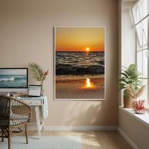 Quadro Decorativo Tarde De Praia-70X50Cm