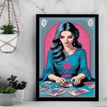 Quadro Decorativo Taróloga - Cartomante 45X34Cm - Com Vidro