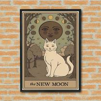 Quadro Decorativo Tarot Gato A Lua Nova - 70x50cm
