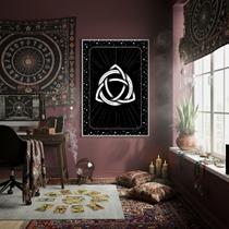 Quadro Decorativo Tarot Triquetra -70x50cm Mold Branca Quadro Decorativo Tarot Triquetra -70x50cm Mold Branca