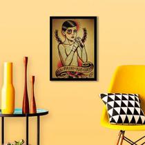 Quadro Decorativo Tatoo All Pain No Gain 45x34cm Quadro Decorativo Tatoo All Pain No Gain 45x34cm