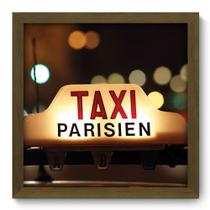 Quadro Decorativo - Taxi Paris - 33cm x 33cm - 126qdmm