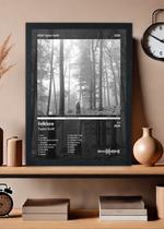 Quadro Decorativo Taylor Swift folklore (Dark) Com Vidro Tamanho:21cm x 30cm (A4)