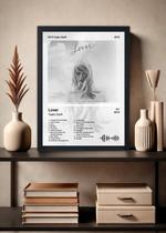 Quadro Decorativo Taylor Swift Lover (Black&Light) Com Vidro Tamanho:21cm x 30cm (A4)