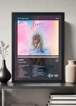 Quadro Decorativo Taylor Swift Lover (Dark) Com Vidro Tamanho:21cm x 30cm (A4)