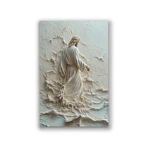 Quadro Decorativo Tela Canvas 40x60 cm Jesus andando sobre as águas 3D Quadro Decorativo Tela Canvas 40x60 cm Jesus andando sobre as águas 3D