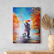 Quadro Decorativo Tela Canvas Conceito Dia dos Namorados em Paris - 90x60 cm