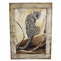 Quadro Decorativo Tela Moldura em Lona Leopardo 71x52cm Quadro Decorativo Tela Moldura em Lona Leopardo 71x52cm