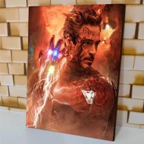 Quadro Decorativo Tema Avengers EndGame Homem de Ferro Final