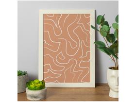 Quadro Decorativo Terracota Linhas Abstratas